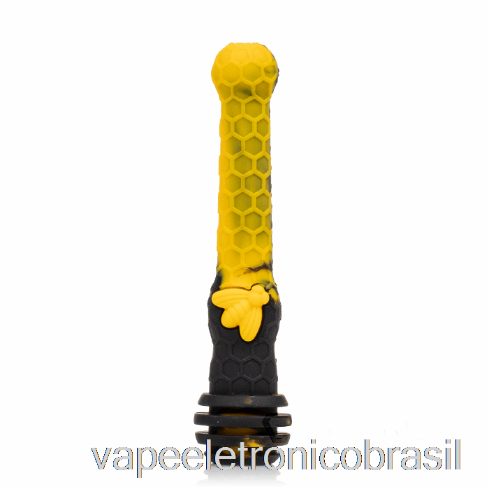 Vape Eletronico Stratus Honey Dipper Silicone Dab Palha Sol (preto/amarelo)